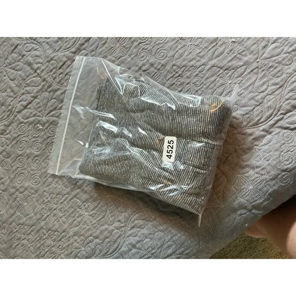 Faherty gray striped collared long sleeve polo men’s large - Picture 8 of 8